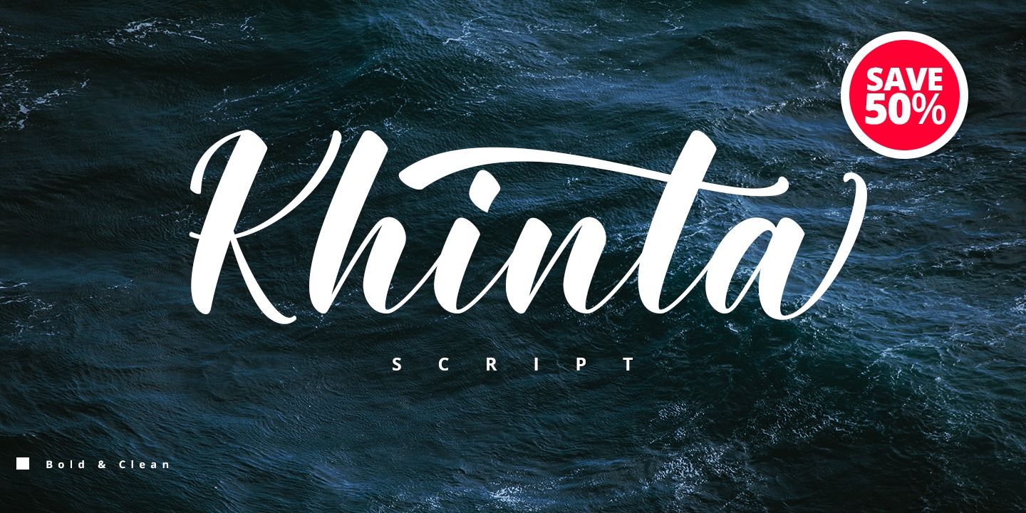 Beispiel einer Khinta Regular-Schriftart